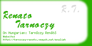renato tarnoczy business card